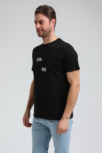 NEW WORLD POLO Crew Neck Black Slim Fit T-Shirt 23SSM20289