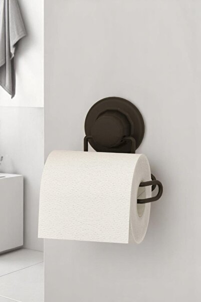 Suntel Yapışkanlı Tuvalet Kağıtlık Mat Siyah