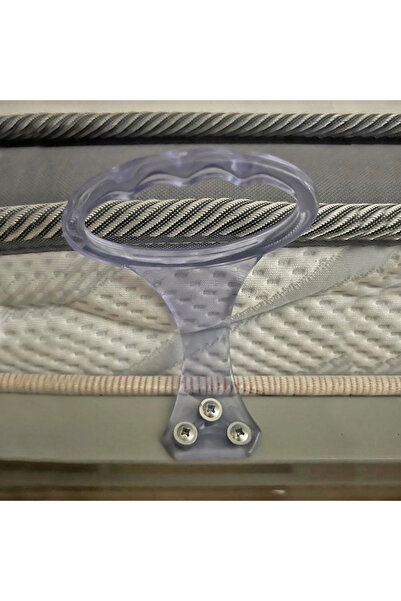 ALETÇANTAM Şeffaf Plastik Baza Yatak Kulpu Esnek Kaldırma Tutma Kulp Kolu Elcek Tutacağı Kulbu -2 Adet