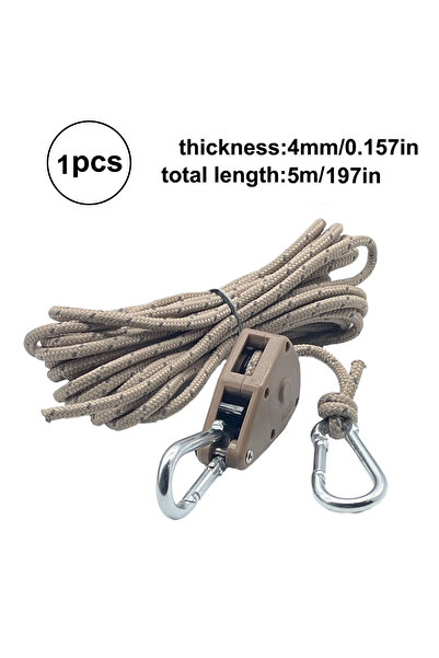 Choice كاكي 5 متر 1 قطعة 1 قطعة 5 متر خيمة تخييم عاكسة حبل الرياح ربط لأسفل ب...