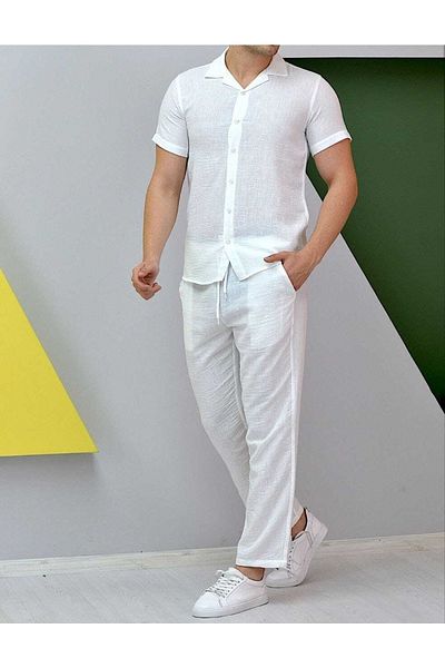 Cindiy Special Design Linen Trousers Set