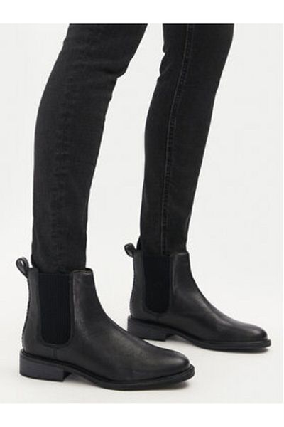 CLARKS Ghete Chelsea negre pentru femei CLARKS-COLOGNE ARLO2 BLACK LEATHER 261747674