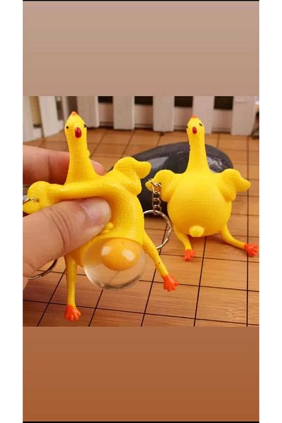 Nes Dekorasyon Laying Egg Chicken Keychain