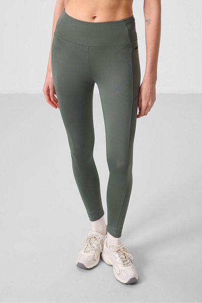 TOMMY LIFE Khaki Stretchy Standard Fit Performance Women's Leggings - 94667