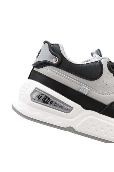 Tmall Men's sports shoes, Made of eco-leather, B4012, Black with Gray