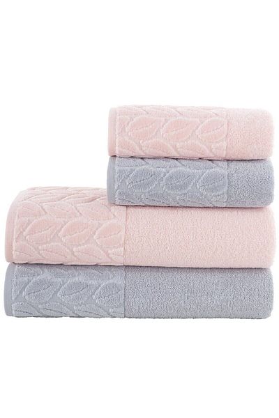 Nurpak Hazal Bath Towel Set Gray-powder