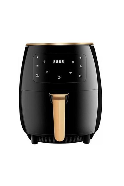Depox Friteuză cu aer cald, 2400 W, capacitate 6 L, afișaj digital, control tactil LCD