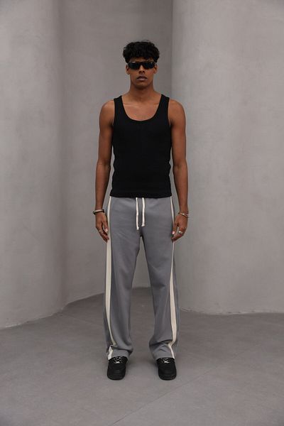 The Champ Clothing بنطال رياضي رجالي كبير الحجم بتفاصيل مخططة