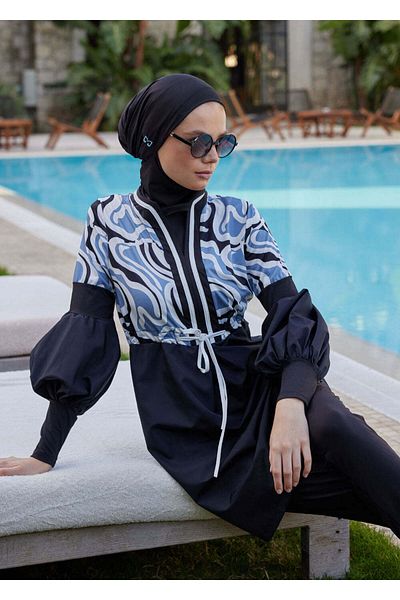 Mayovera Stylish Retro Design Hijab Swimsuit