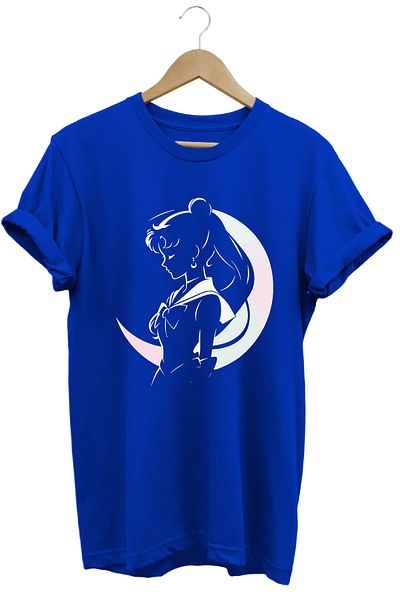 remonz Tricou pentru femei cu imprimeu Anime Sailor Moon Usagi, 100% bumbac, cu croiala normală, cu decolteu