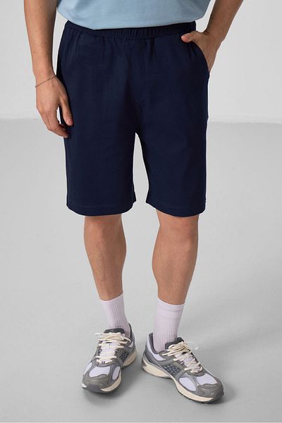 TOMMY LIFE Pantaloni scurți chino pentru bărbați, țesuți, flexibili, albastru bleumarin - 81290