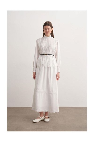FUSHYA Double Suit with Laced Skirt