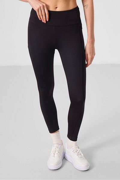 TOMMY LIFE Leggings negri, flexibili, standard, performanți pentru femei - 94667