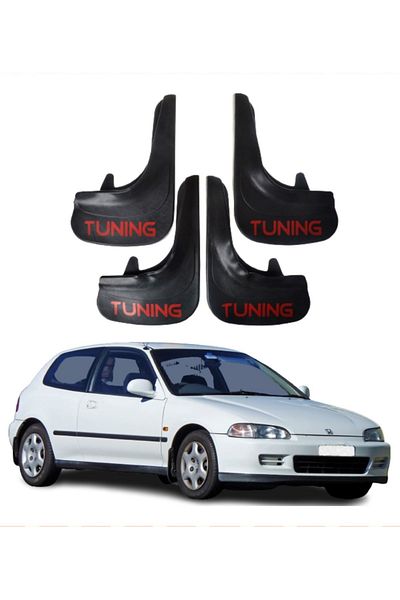 SONİKON LİNE Honda Civic 1992-1995 Compatible Tuning Written 4-Piece Dust Cover Mudguard Mudguard Modified