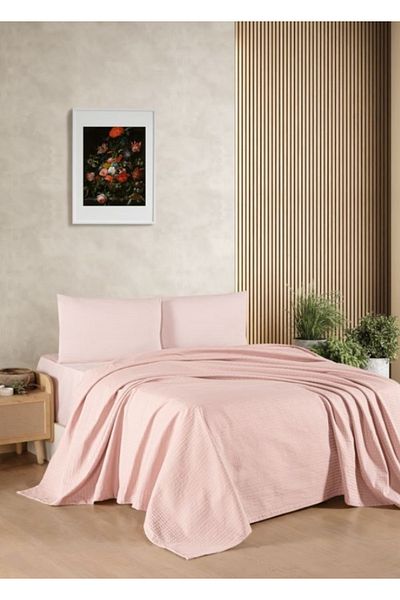 Kristal By Taç Crystal Cotton Double Pique Set Cotton Fitted Sheet (+30Cm Depth)