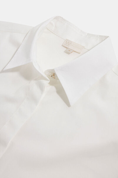 W Collection BEYAZ UZUN KOLLU BLUZ