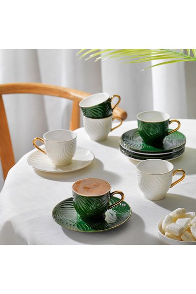 Schafer Glossy 6-Person Coffee Cup Set 12 Pieces-Asorti02