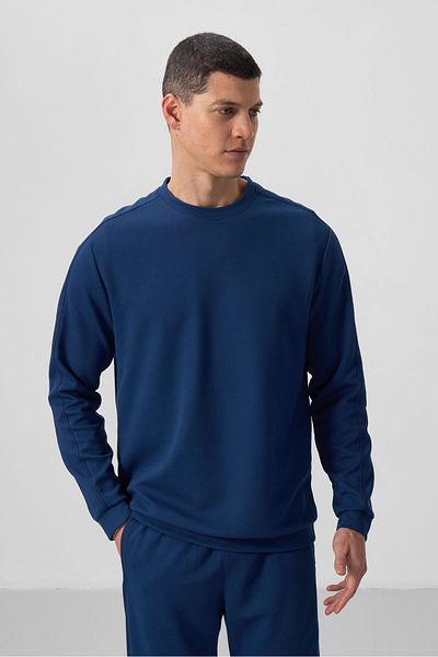 TOMMY LIFE Ανδρική αθλητική φόρμα Oversize με υφή επιφάνειας Κοινοβούλιο - 85275
