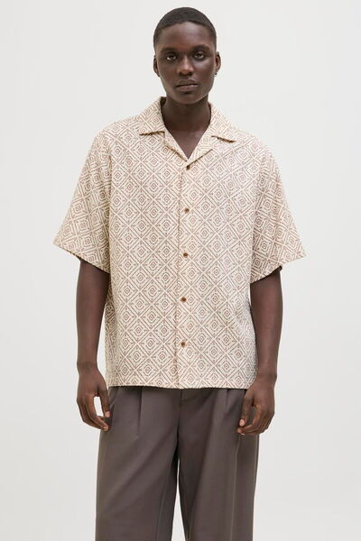 Jack & Jones jack jones Ανδρικό Πουκάμισο 12273289 Μπεζ