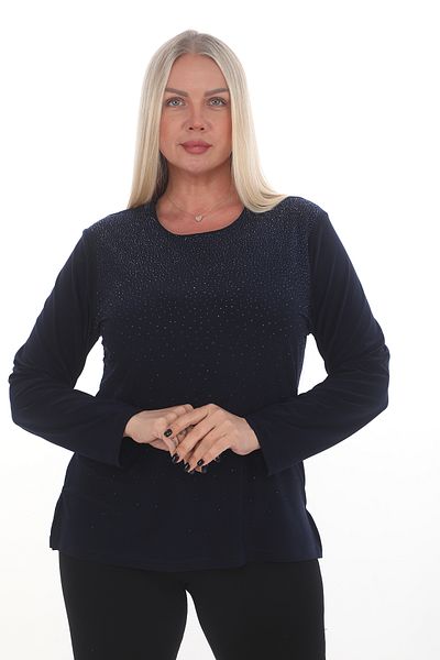 TRENDSE Mother Stylish Jewelled Beaded Blouse - Evening Dress