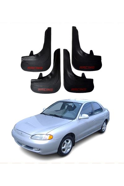 SONİKON LİNE Hyundai Elantra 1996-2001 Compatible Racing Written 4-Piece Dust Cover Mudguard Mudguard Modified