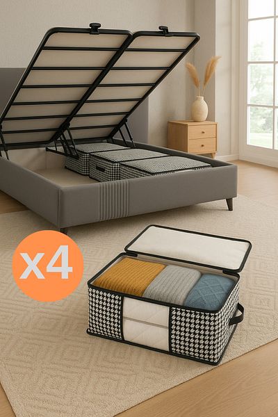 Formeya 4 luxusní úložné postele s okny a organizér pod postel - úložný prostor pod úložným prostorem 64X45X22 cm