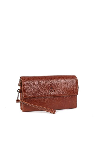 Aka Deri حقيبة يد جلدية تان - موديل 309 63