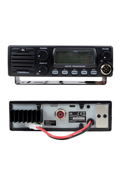 PNI Statie radio CB TTi TCB-900 EVO, DSS, SQ, Dual Watch, Mic Gain, 12V-24V cu sticky pad Blue cadou