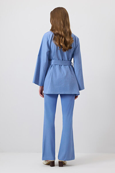 Touché Privé Stoned Denim Jacket Pants Suit