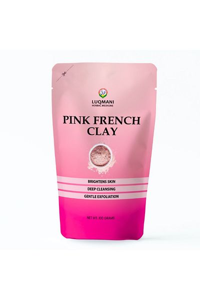 Luqmani herbs French Pink Clay 200 gram Pack for Glowing Skin
