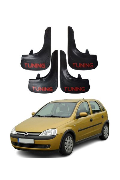 SONİKON LİNE Opel Corsa C 2000-2006 Compatible Tuning Written 4-Piece Dust Cover Mudguard Mudguard Modified