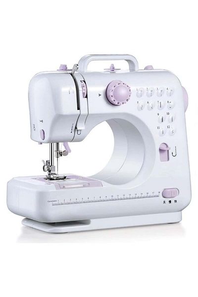 Depox Electric sewing machine, 12 types of stitches, integrated light, 28x12x26cm
