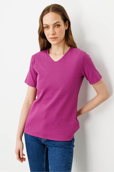 Desen Triko Tricou de damă cu decolteu în V Camisole din bumbac Sıkamen