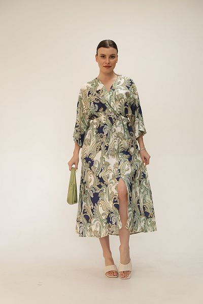 AURRARİ Rochie cu model crem verde