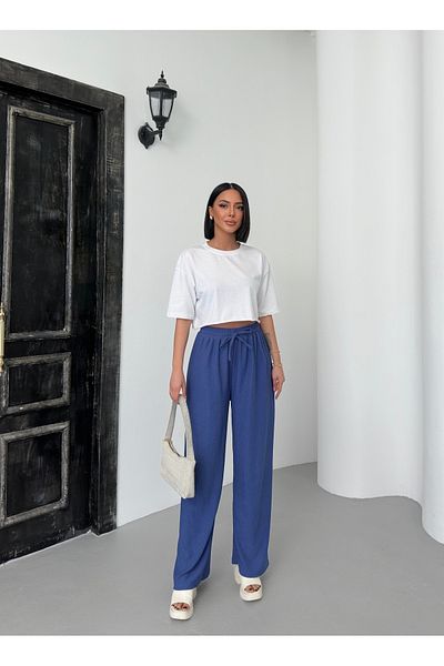 DAXİS Sportwear Company Γυναικείο παντελόνι με ελαστική μέση Palazzo