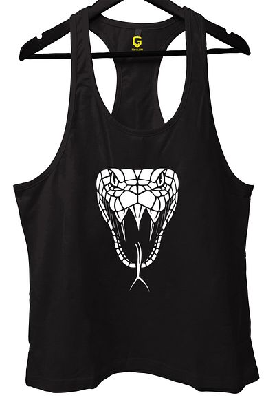 TOP GLORY Snake Black Gym Fitness Tank Top Athlete Tank Top