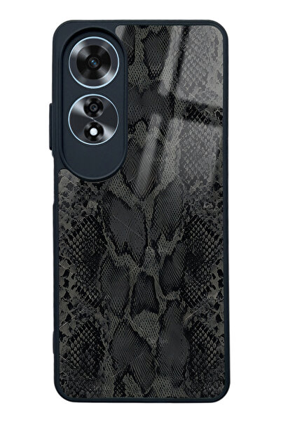 Spoyi Oppo A60 Yılan Derisi Tasarımlı Glossy Telefon Kılıfı