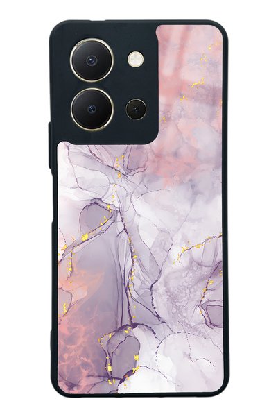 Spoyi Vivo Y36 Fuchsia Marble Design Glossy Phone Case