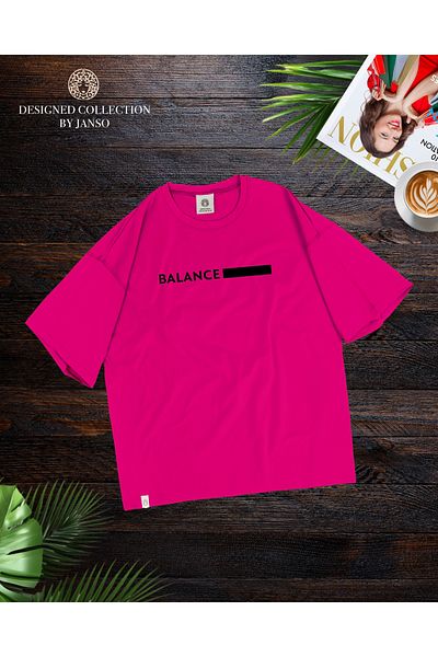 JANSO GROUP -Women's Balance Short Sleeve Tshirt Large Size Oversize