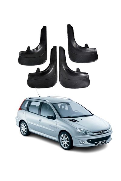 SONİKON LİNE Peugeot 206 Stw 4-Piece Dust Cover Mudguard Mudguard Compatible with All Cases Modified
