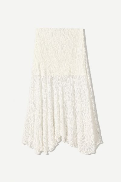 Bershka Blonde lace midi skirt