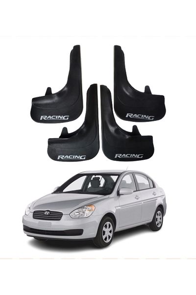 SONİKON LİNE Hyundai Accent Era Compatible Racing Written 4-Piece Dust Cover Mudguard Mudguard Modified