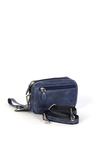 Aka Deri Craz Navy Blue Handbag 112 R127