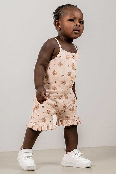 bombe Baby Kids Powder Cotton Rope Strap Comfortable Jumpsuit Salopet Trend Fashion Bottom Top Set Jumpsuit