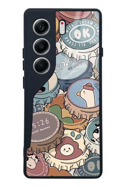 Spoyi Tecno Camon 40 Crown Cap Tasarımlı Glossy Telefon Kılıfı