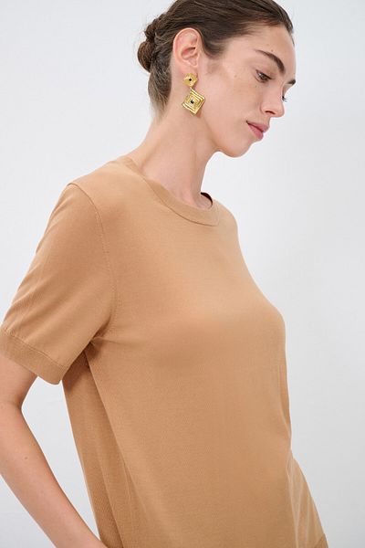 adL Short Sleeve Knitwear Blouse