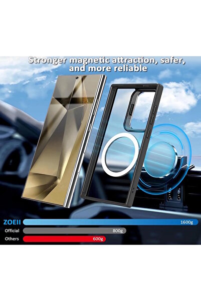 m.tk moveteck Samsung Galaxy S25 Ultra Case with Stand Matte Magsafe Sensitive Button Metal Key Camera Lens Gift