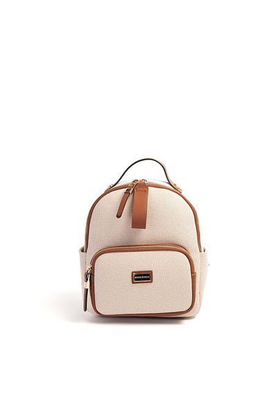 Silver Polo Γυναικείο σακίδιο πλάτης Silver & Polo Beige - Tan SP1130