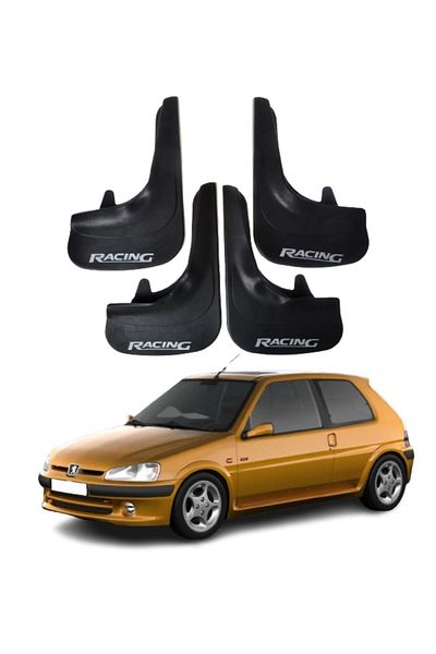 SONİKON LİNE Peugeot 106 Compatible Racing Written 4-Piece Dust Cover Mudguard Mudguard Modified
