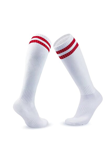 delis Sosete Lungi Pentru Dama, Ss082, Alb/rosu, Marime Universala